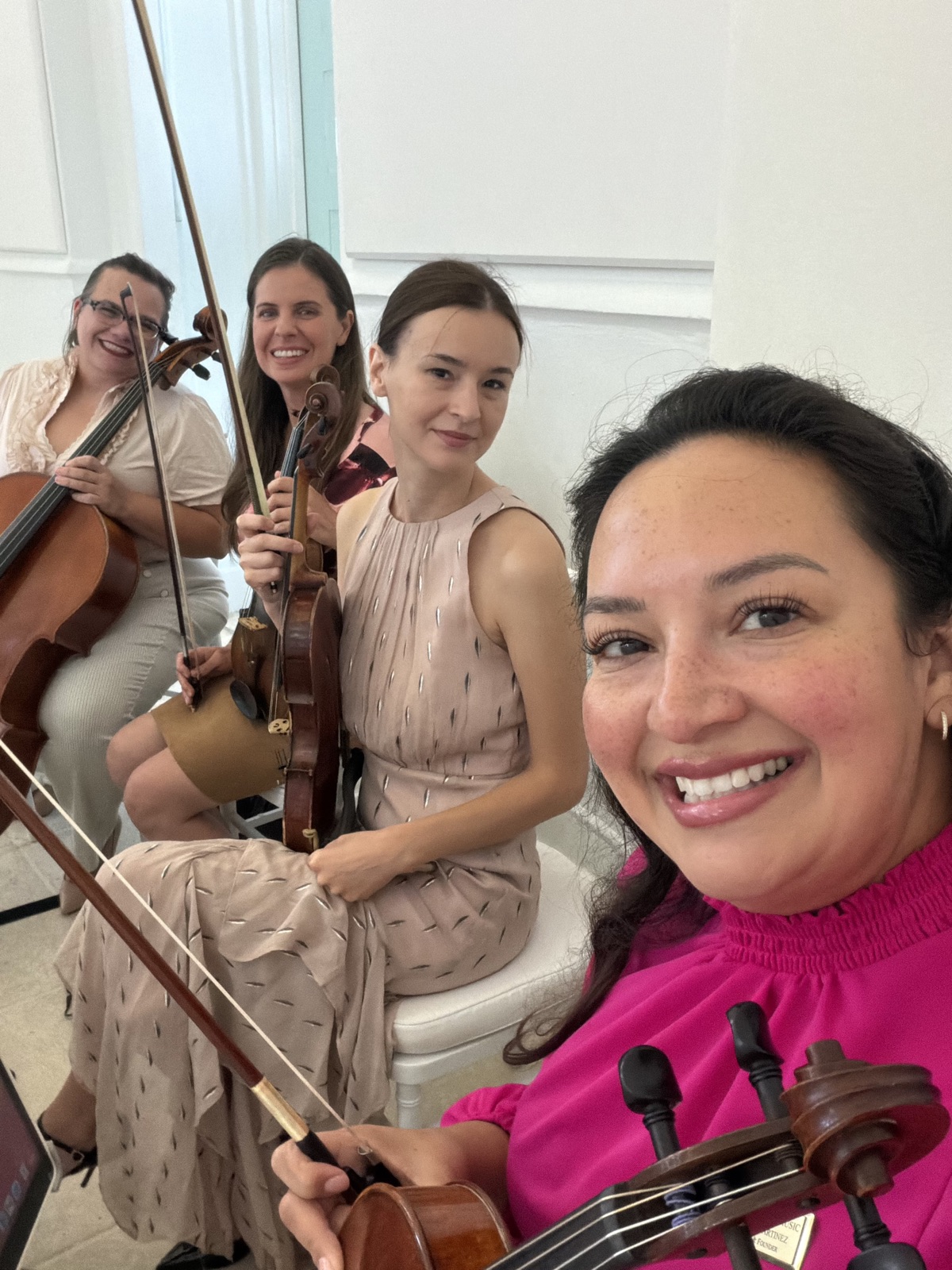 String Quartet at rehearsal for a John's Island Club Wedding in Vero Beach