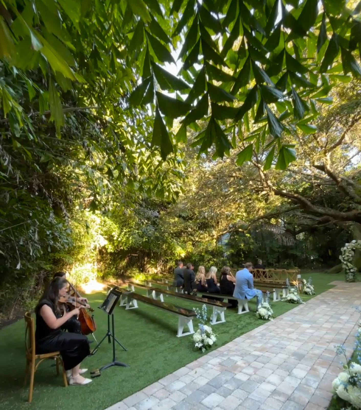 String Duet representing thoughtfully curated wedding music packages.